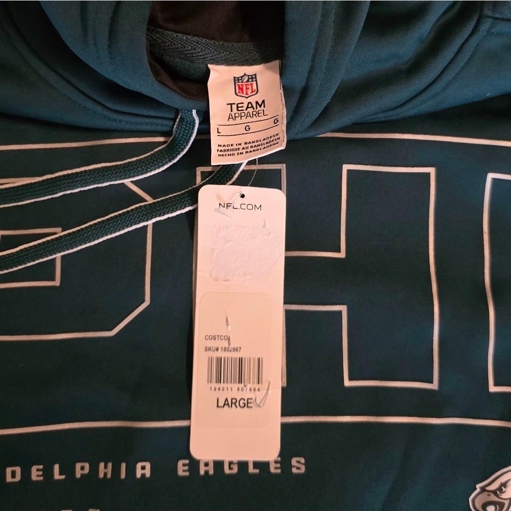 Philadelphia Eagles Hoodie NFL Apparel NWT Pullover Gameday Team Wear GO BIRDS - Picture 3 of 5